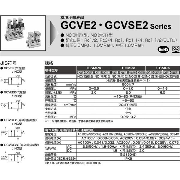CKD喜開(kāi)理氣控式2通閥（冷卻液閥)GCVSE22-A-15A-05-02G-1